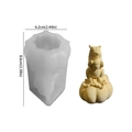 Silicone mold with squirrel on pumpkin candle and specific size measurements - Squirrel Pumpkin Style B / 3D Squirrel 07