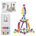 66-piece magnetic building set featuring 42 colorful stretchable rods and 24 magnetic balls - 66 Pieces Color Box Set