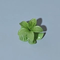 Light green gradient flower hair claw clip with glossy finish for elegant hair styling - Light Green [4cm Mini]