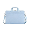 Light blue canvas laptop shoulder bag with adjustable strap and front zipper pocket - Sky Blue Carry-on (without Shoulder Strap) Or Wheeled Suitcase --- Countdown Special Offer / 13.3 Inch