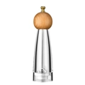 Manual pepper grinder with acacia wood top and transparent acrylic body in a cone shape - 8 Inch Beech Wood Ball Top