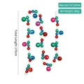 Guirlande de Noël colorée de 170cm avec boules pailletées en PVC pour décoration - Guirlande de Boules Colorées 170CM (Unitaire)