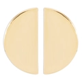 Orecchini a semicerchio dorati lucidi con finitura a specchio dal design minimalista - Oro