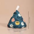 Blue floral triangular oven mitt for pot lids with 9cm height and 12cm width dimensions - Blue Floral Pot Lid Hat (120°C Heat Resistant)