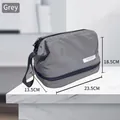 Grey waterproof hanging toiletry bag with large capacity and dry-wet separation - Grey (Double-layer Cloud Style)