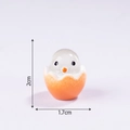 Luminous resin chick in shell miniature figurine with size scale 2cm height - Luminous White