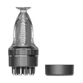 Peigne applicateur cuir chevelu avec réservoir 10ml transparent et base noire pour huile - 9-Aiguilles Grande Capacité 10ml / Noir