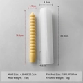 Silicone mold set for wave pattern long candles with yellow wax sample and clear tool - Stacked Ring Style (J-0612)