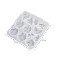 Stampo in silicone per ciondoli geometrici DIY con 12 forme e misure dettagliate - Ciondolo Geometrico 3394
