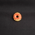 Cute cartoon resin donut brooch pin in orange and yellow for summer clothing and bags - Orange Red Glazed Style (A574)
