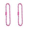 Cadena de bolas de metal rosa de 12 cm para llaveros y accesorios de bricolaje - Rosa Rojo