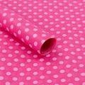 Pink wrapping paper with white polka dots for bouquet packaging and gift lining - Red with White Dots