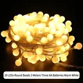 3M 20LED frosted ball string lights with warm white glow for Christmas decor - 20 LEDs 3m