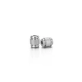 Silver stainless steel textured barrel bead for DIY jewelry making with vertical stripes - 6x7x2.3mm Vertical Stripe Barrel / Steel