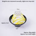 7cm artificial mango shaved ice bowl model with white dragon fruit and syrup topping - No Closure / Diameter 7cm / White Pitaya