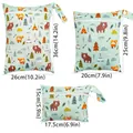 Waterproof baby wet bag set in three sizes with heights of 36cm, 25cm and 15cm - BF122 Cartoon Flamingo