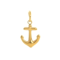 Minimalist gold anchor pendant accessory made of polished 18K vacuum plated stainless steel - Anchor