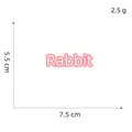 Detailed size measurement of the cute embroidered rabbit patch showing 7.5cm width - Rabbit Head-5#
