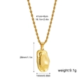 Detailed size specifications for 18K gold organic lava pendant with rope chain dimensions - 41+6cm / Irregular Lava Style (12081_2)