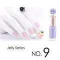 Translucent jelly nail polish in soft lavender purple shade number 09 with gold cap bottle - 09# Smoky Black