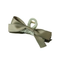 Elegante pinza per capelli con fiocco in raso verde oliva per acconciature femminili - Verde / Confezione sfusa