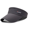Dark grey open-top sports visor with laser-cut breathability holes and FARD logo - Adjustable / Dark Gray