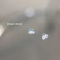 Transparent heart-shaped 3mm zircon rhinestones for nail art and jewelry making - Transparent White Heart / 3*3mm