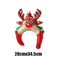 Christmas reindeer foil balloon headband with red antlers and Santa hat decoration - Mini Christmas Headband Reindeer Head