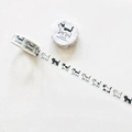 Vue détaillée du ruban washi décoratif avec motif de chat pour scrapbooking créatif - Chat qui marche