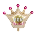 Détail de ballon couronne avec MOM You Rule et gemmes roses pour la fête des mères - Couronne de la Fête des Mères