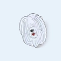 Cute cartoon Old English Sheepdog enamel pin badge made of zinc alloy for bags and hats - 19-Old English Sheepdog