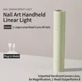 Mini handheld UV LED nail lamp in light green finish with USB cable for curing - Green Plug-in Upgrade Large Bead
