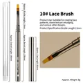 Professional metal nail art lace brush 10# with orange gradient bristles and storage tube - 10# Lace Brush