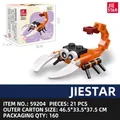 Orange scorpion building block set with 21 pieces for kids, educational insect toy model - Scorpion