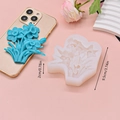 Macro detail of narcissus flower silicone mold with blue resin casting for DIY crafts - Narcissus Style (6)