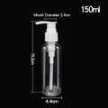 150ml PET lotion pump bottle dimensions with a 15.2cm height and 2.4cm caliber - 150ml Clear Bottle (Lotion Pump)