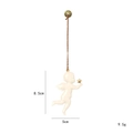 Cream white angel ornament with gold star for Nordic Christmas tree decorations - Angel with Star