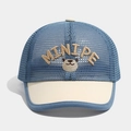 Detailed embroidery of brown bear head and MINIPE letters on a breathable mesh cap - Toddler 1-3 Years 48-50CM / Navy Blue (MINIPE Style)