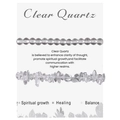 Detail of double-layer clear quartz bracelet set with round beads and irregular stone chips - Clear Quartz Bracelet