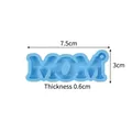 Blaue MOM Silikonform für DIY Schlüsselanhänger und Harzanhänger mit 7,5cm Länge - MOM Buchstabenform Stil 2