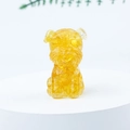 Mini statuetta di cane schnauzer in cristallo giallo per decorazione domestica - 03 Citrino