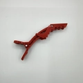 Red professional plastic alligator hair clip with multi-joint design for salon styling - Red