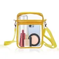 Yellow clear PVC stadium crossbody bag with adjustable strap and interior essentials - Small Bag (15*4.6*20cm) / Yellow