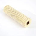 Cinta de malla decorativa crema y oro para decoración de árboles de Navidad y manualidades - 26cm*9m / Beige Dorado