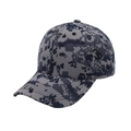 Digital camouflage baseball cap in grey and navy blue pixelated pattern for outdoors - Navy Digital Camo