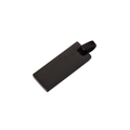 Polished black stainless steel rectangular pendant charm for personalized engraving - 10*25mm / Black