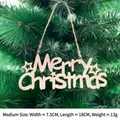 Insegna appesa Merry Christmas in legno per decorazioni natalizie 18x7,5CM - Medio 18cm