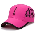 Gorra deportiva rosa brillante transpirable de secado rápido con malla lateral - Ajustable / Rosa Rojo