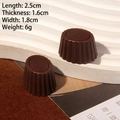 Miniature resin chocolate dessert craft piece, oval shape 2.5x1.8cm, matte brown finish - Oval Dark Coffee