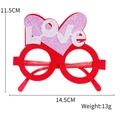 Red felt heart LOVE party glasses, 14.5x11.5cm sparkling props for Valentine photo booth - LOVE Pink Heart Style